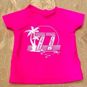 Little 77 by American Eagle Bright Pink Swim Shirt Size 0-3 M